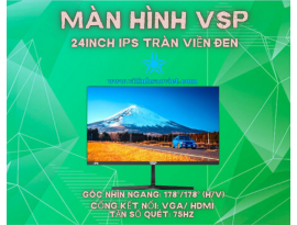 MÀN HÌNH PHẲNG LED IPS TRÀN VIỀN 24INCH TRÀN VIỀN ĐEN